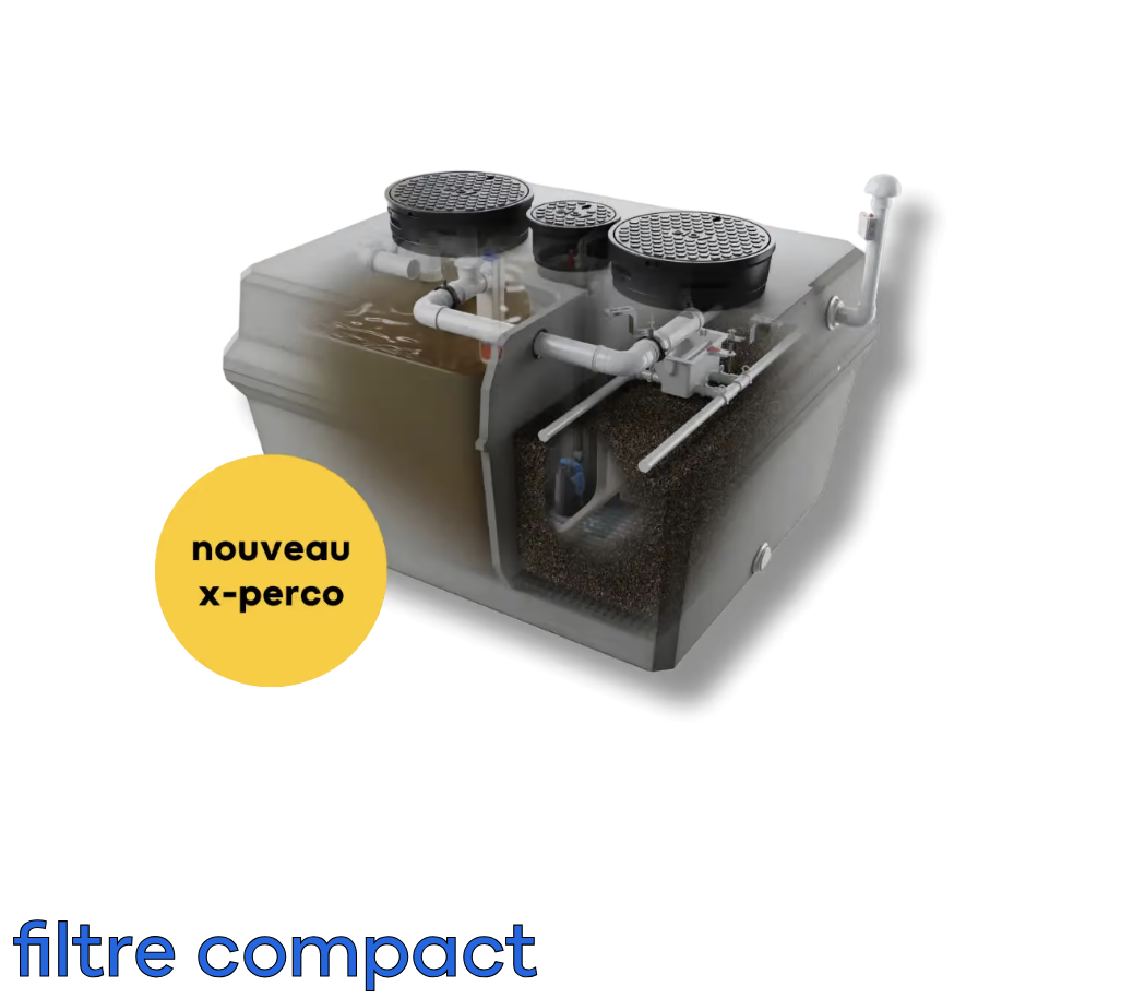 Filtre compact x-perco en coupe
