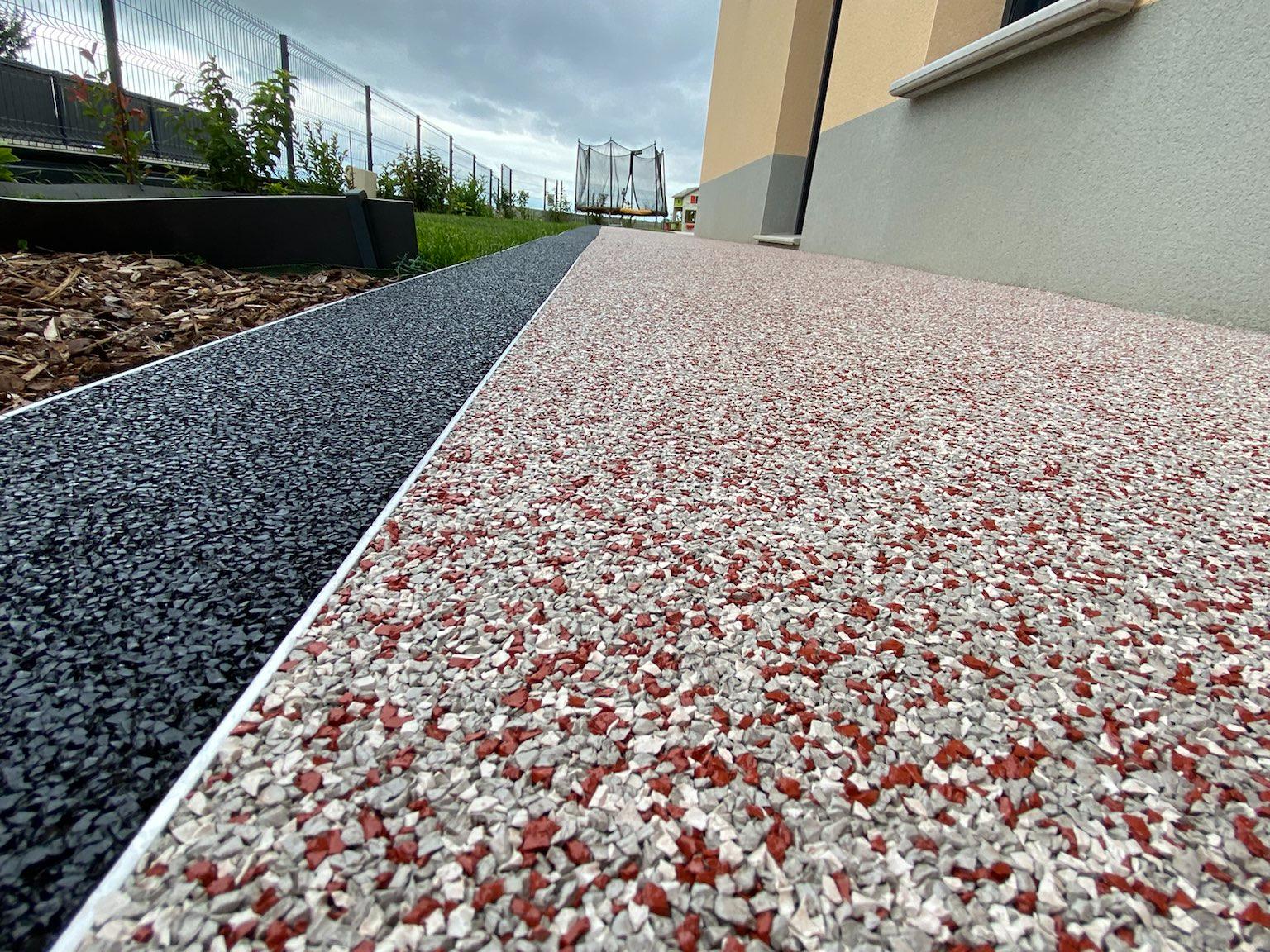 Détail de la texture et des couleurs de la résine EPDM EcoSky'Gum